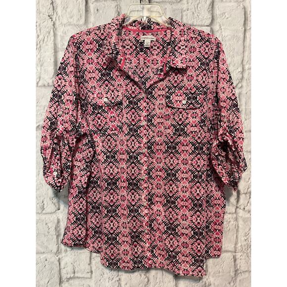 Croft & Barrow Woman 3X Blouse 3/4 Sleeve - Picture 7 of 7